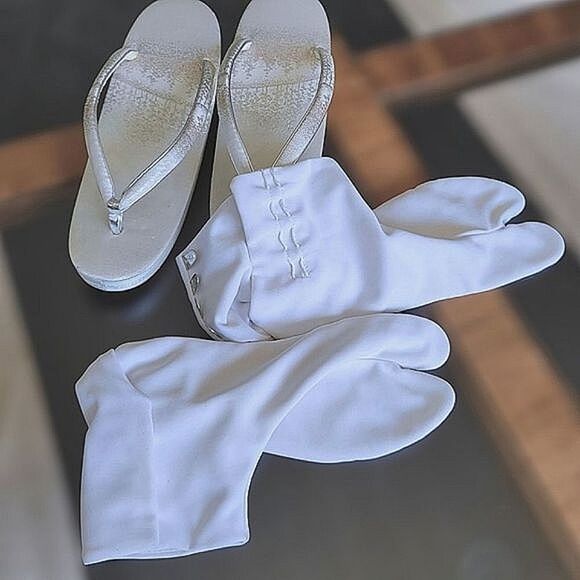 Vtg 80s geta and tabi socks set - Picture 7 of 16